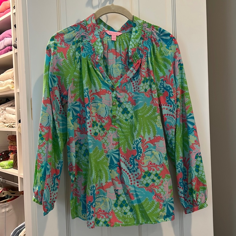 Lilly Pulitzer Silk Elsie Blouse size 6
